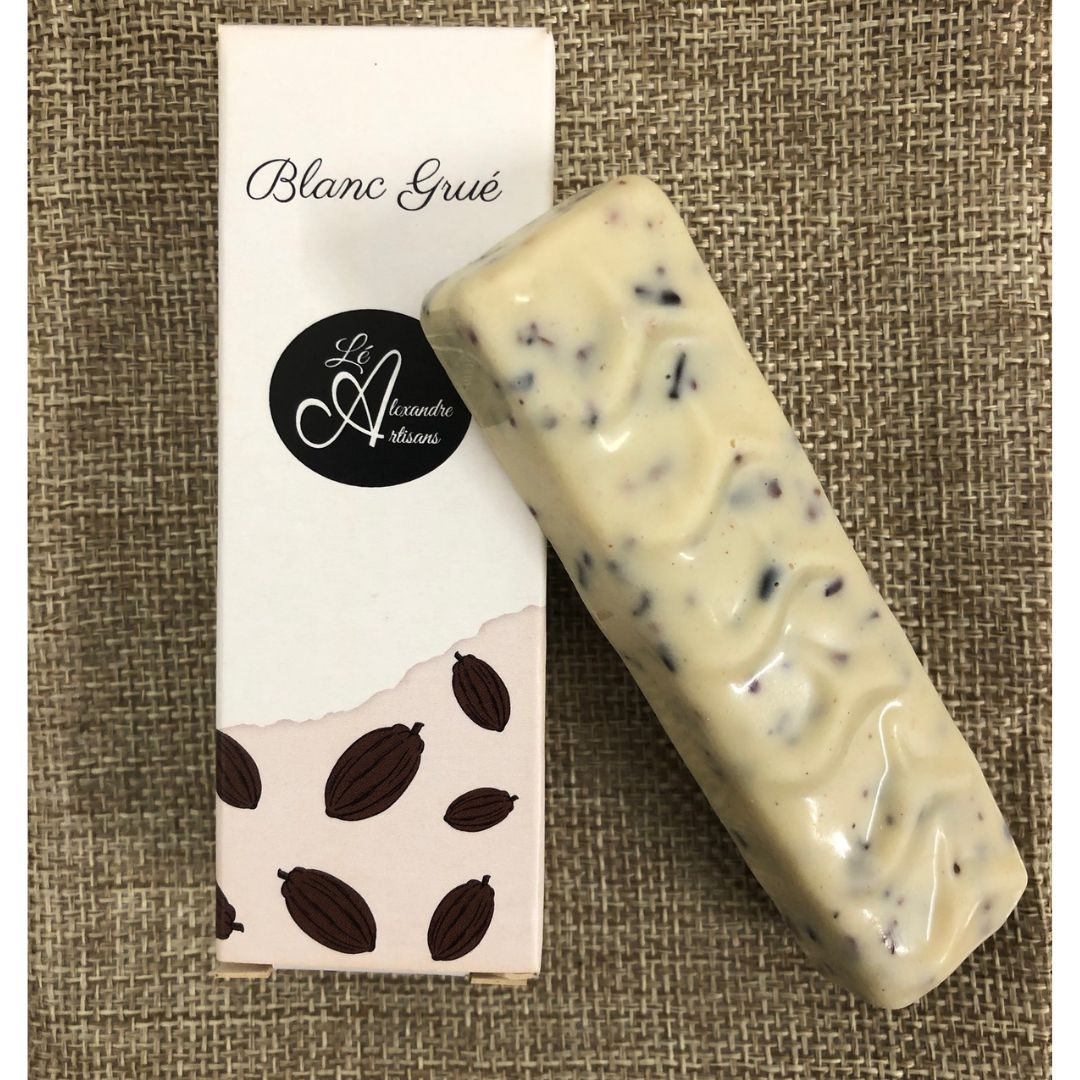 Barre chocolatée Blanc - Grué