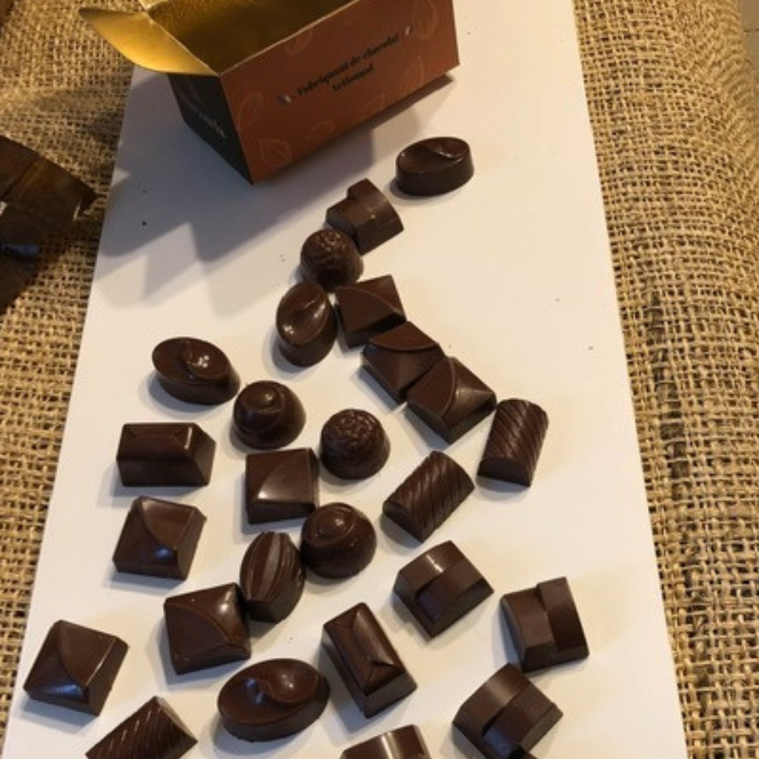 Coffret tout chocolat: Tablette, Friture et bonbon chocolaté
