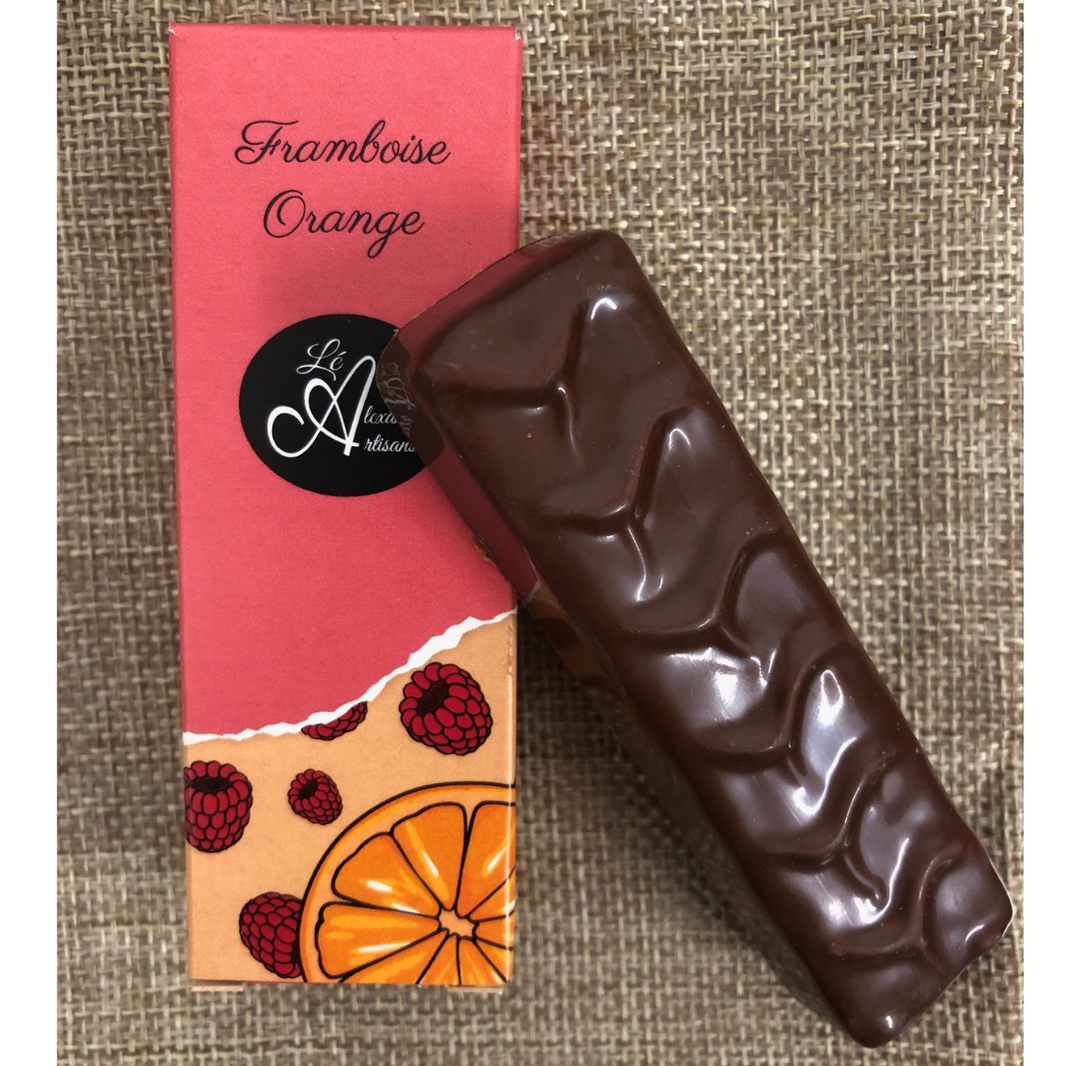 Barre chocolatée Framboise - Orange